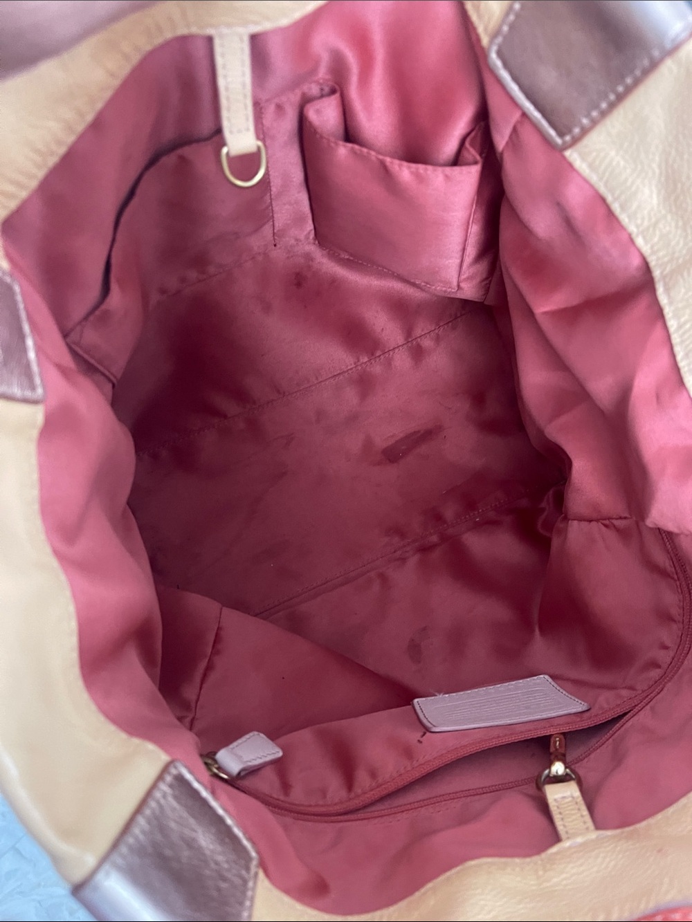 Coach Patchwork C Logo Tote in Yellow, Red and Brown - Picture 8 of 13